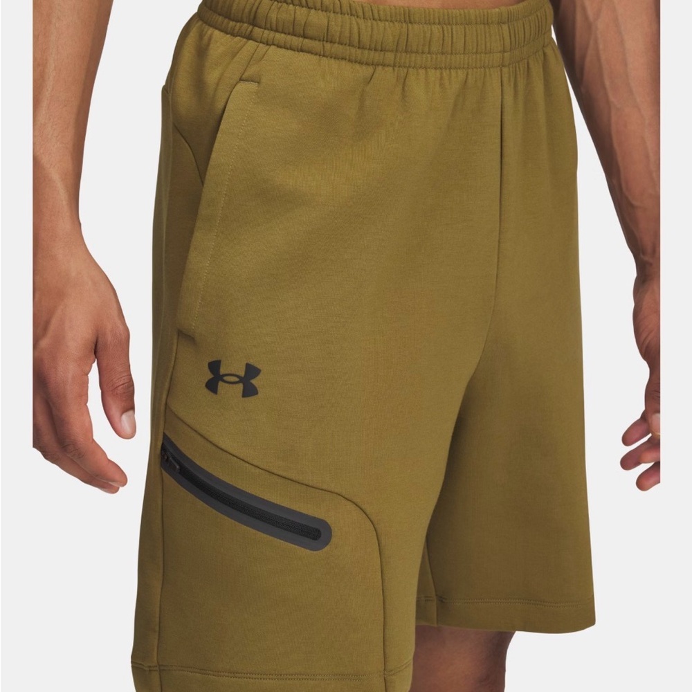 NEW | Under Armour | UA Unstoppable Fleece Green Loose Shorts 7” Inseam | SZ L